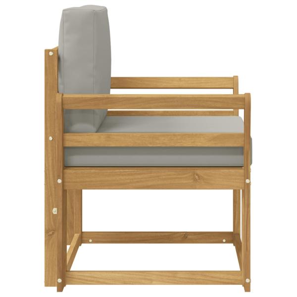 Outdoor-Sofa Polyester Weiß und Hellgrau