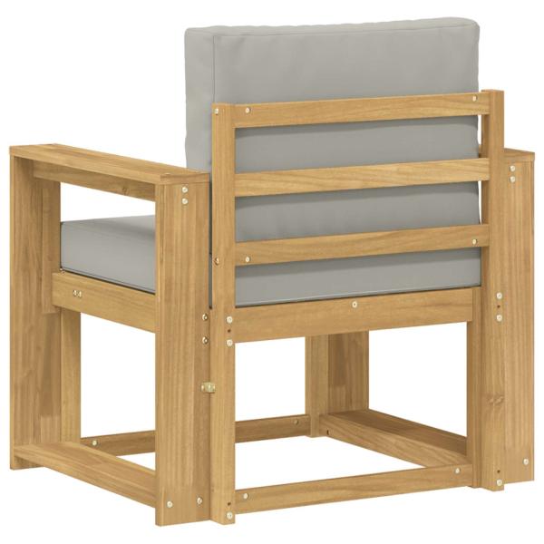 Outdoor-Sofa Polyester Weiß und Hellgrau