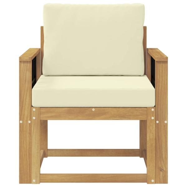 Outdoor-Sofa Polyester Weiß und Creme