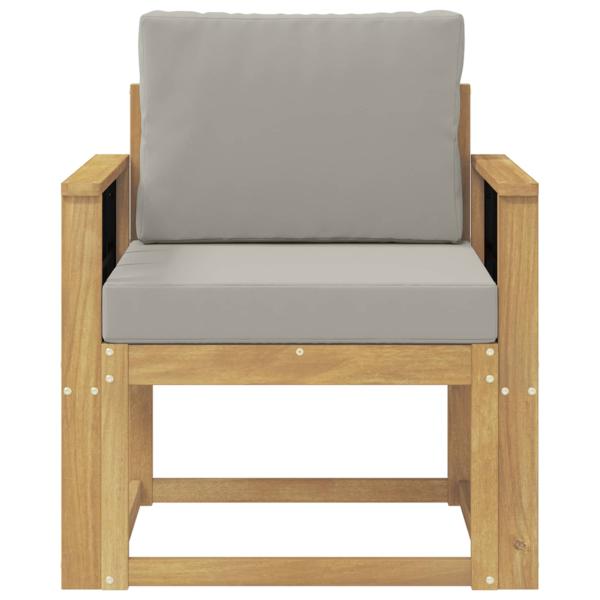 Outdoor-Sofa Polyester Weiß und Hellgrau