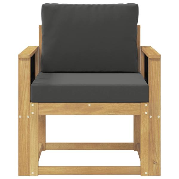 Outdoor-Sofa Polyester Weiß und Anthrazit