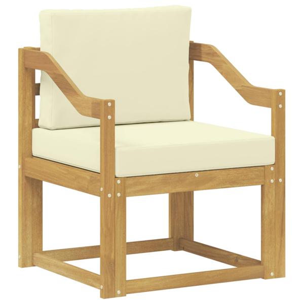 Outdoor-Sofa Polyester Weiß und Creme