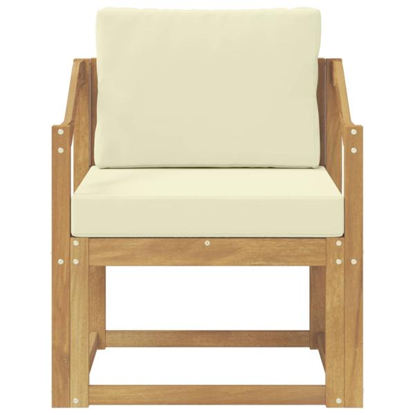 Outdoor-Sofa Polyester Weiß und Creme