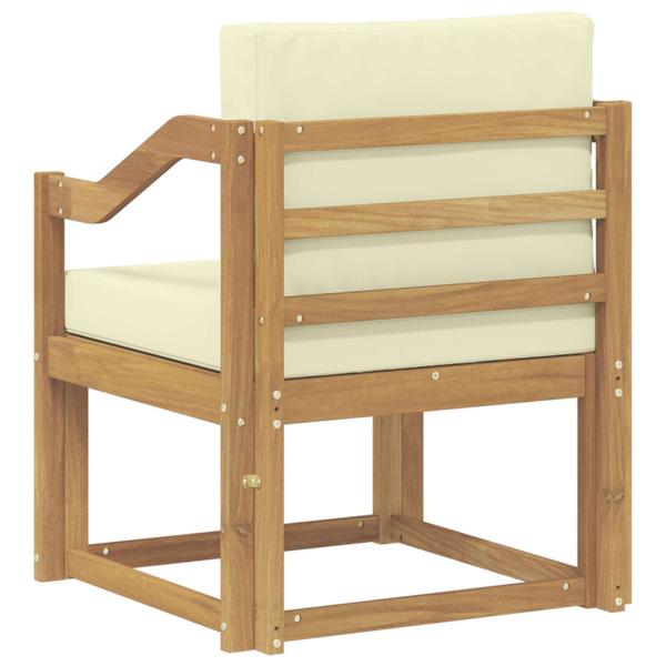 Outdoor-Sofa Polyester Weiß und Creme