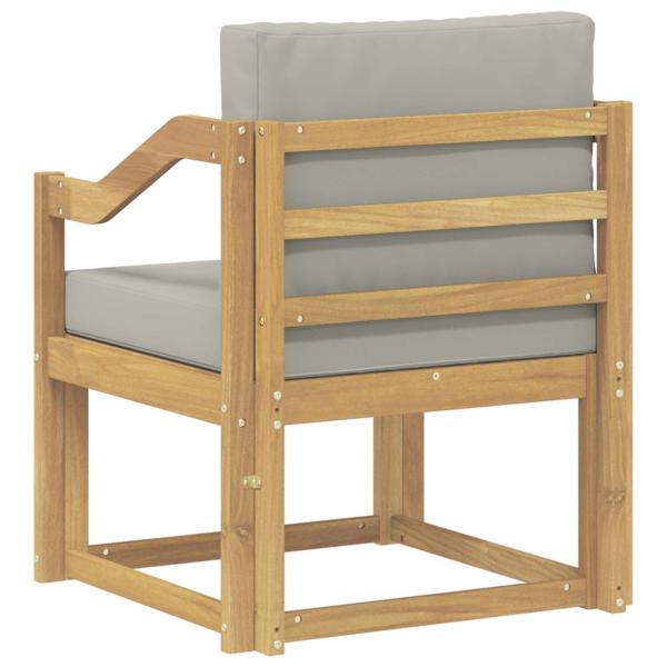 Outdoor-Sofa Polyester Weiß und Hellgrau