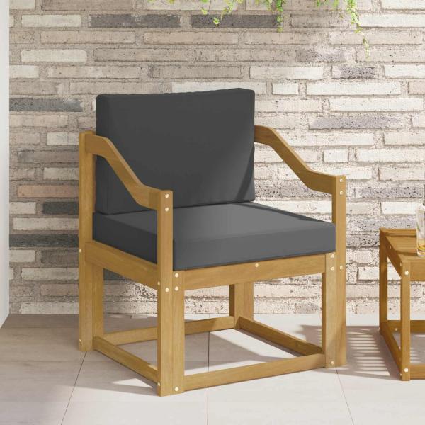 ARDEBO.de - Outdoor-Sofa Polyester Weiß und Anthrazit