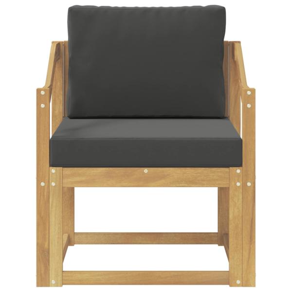Outdoor-Sofa Polyester Weiß und Anthrazit