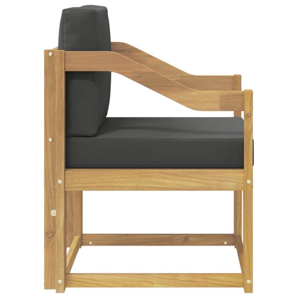 Outdoor-Sofa Polyester Weiß und Anthrazit