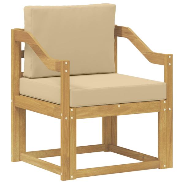 Outdoor-Sofa Polyester Weiß und Beige
