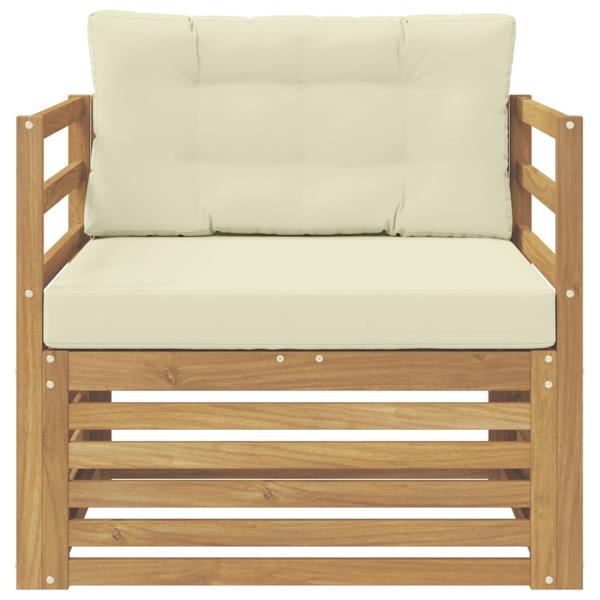 Outdoor-Sofa Weiß und Creme