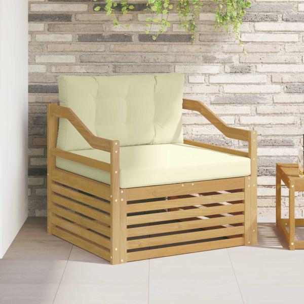ARDEBO.de - Outdoor-Sofa Weiß und Creme