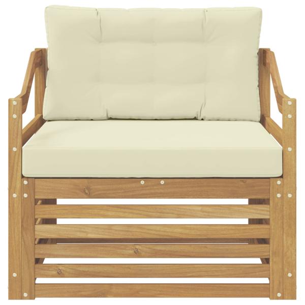 Outdoor-Sofa Weiß und Creme