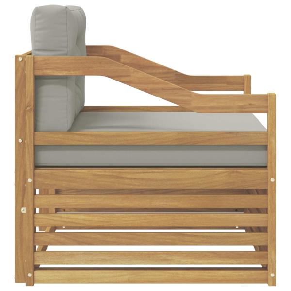 Outdoor-Sofa Weiß und Hellgrau