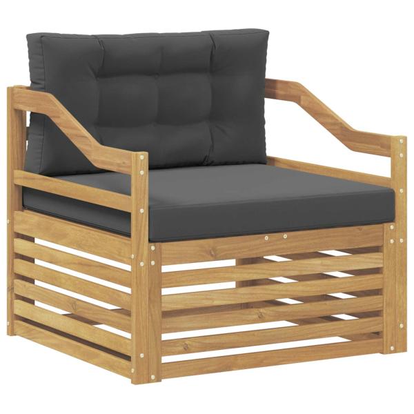 Outdoor-Sofa Weiß und Anthrazit