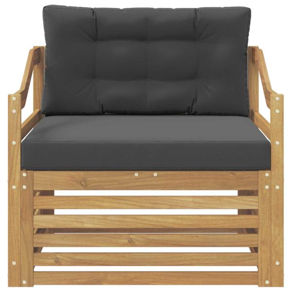 Outdoor-Sofa Weiß und Anthrazit