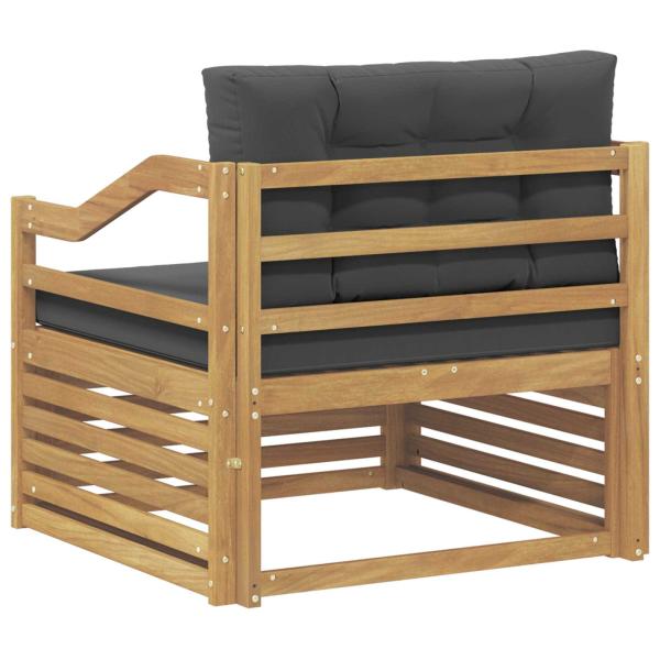 Outdoor-Sofa Weiß und Anthrazit
