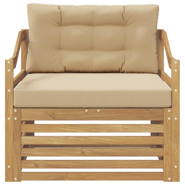 Outdoor-Sofa Weiß und Beige