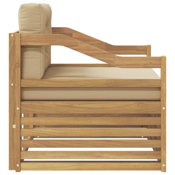 Outdoor-Sofa Weiß und Beige