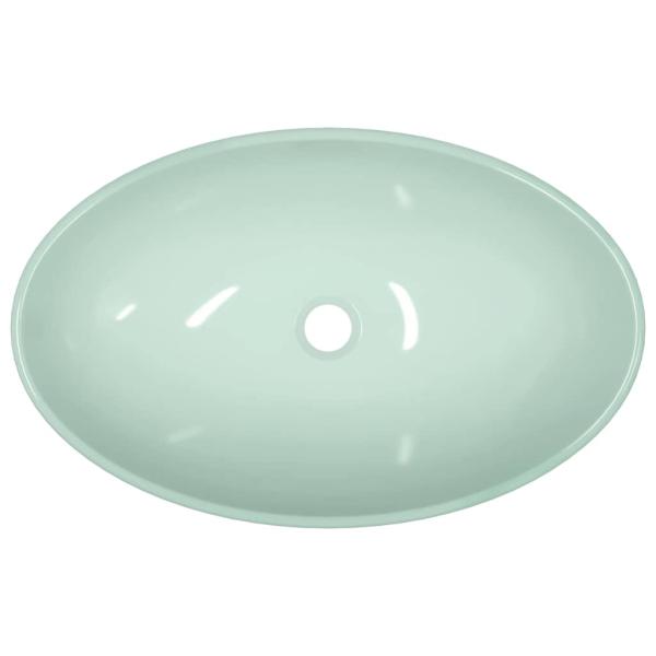 Waschbecken Hartglas 54,5x35x15,5 cm Weiß