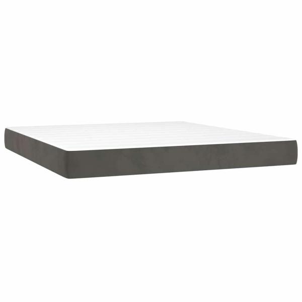 Taschenfederkernmatratze Mittel Dunkelgrau 152x203x20 cm Samt