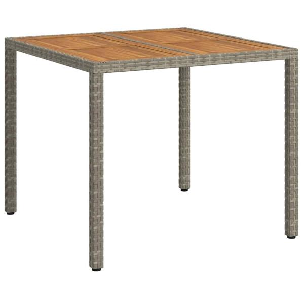 Gartentisch Grau 90 x 90 x 75 cm Poly-Rattan