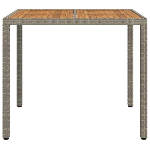 Gartentisch Grau 90 x 90 x 75 cm Poly-Rattan