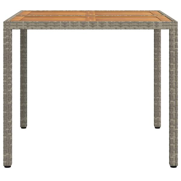 Gartentisch Grau 90 x 90 x 75 cm Poly-Rattan