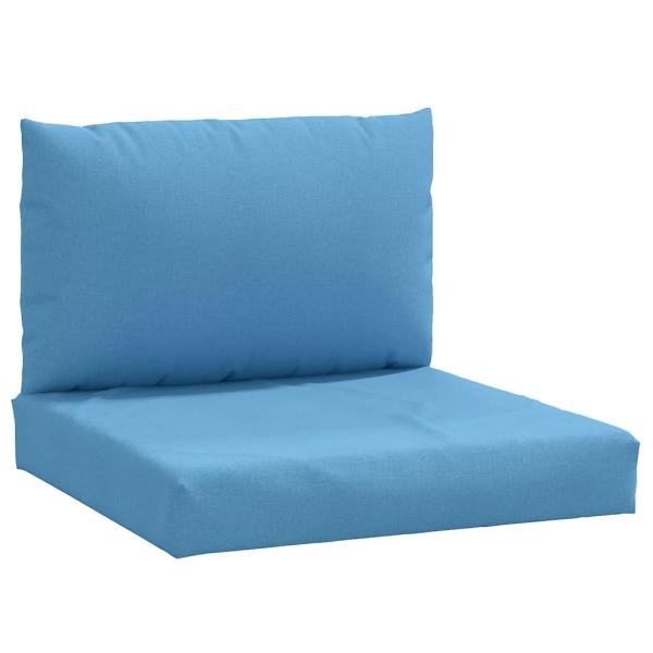 Palettenkissen 2-tlg. Melange Blau Stoff