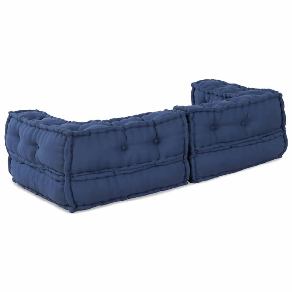 Modulare Sofagarnitur 3 stk. Stoff Indigo 140 x 70 x 36 cm