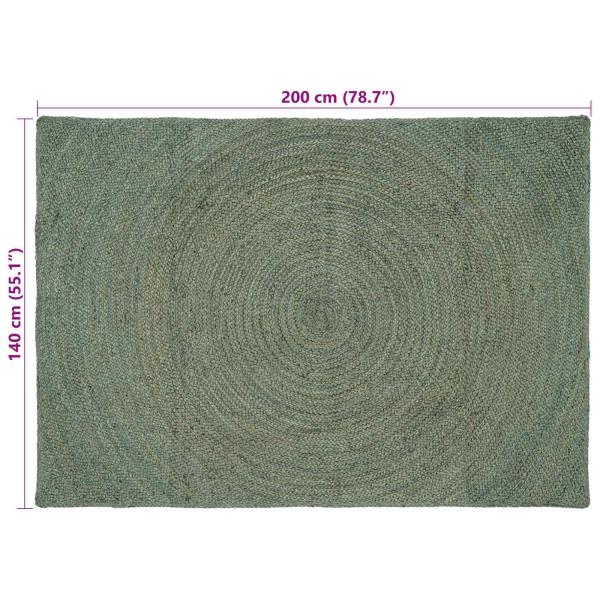 Bereichsteppiche Olive Grün 140 x 200 cm Jute