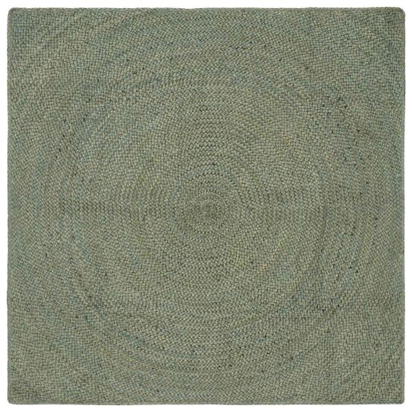 ARDEBO.de - Bereichsteppiche Olive Grün 160 x 160 cm Jute