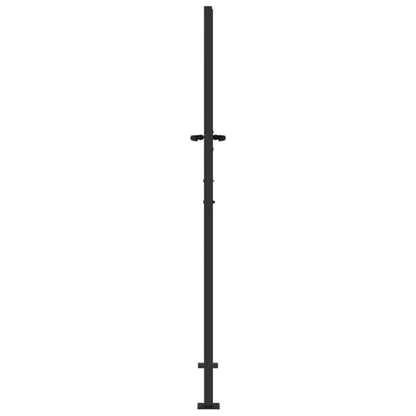 Gartentor Schwarz 110 x 205 cm Pulverbeschichteter Stahl