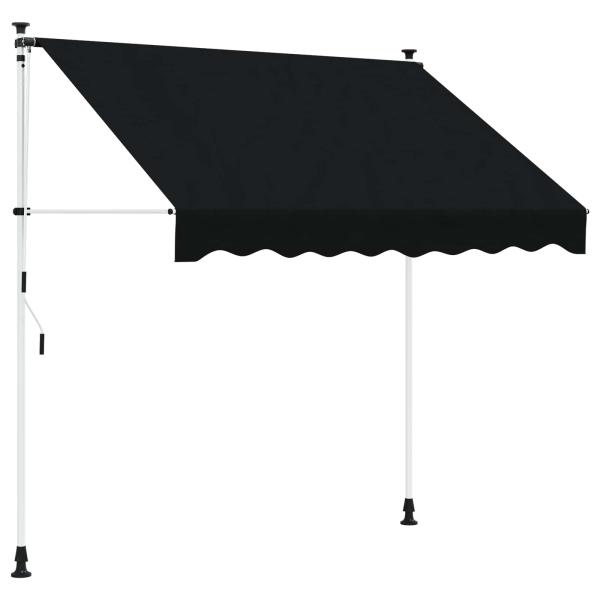 Manuell einziehbare Markise Schwarz 400 cm