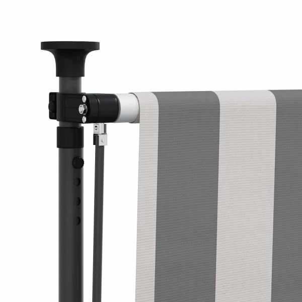 Outdoor Rollo Anthrazit und Weiß 120 x 270 cm