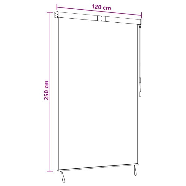 Rollo Braun 120 x 250 cm Stoff und Aluminium