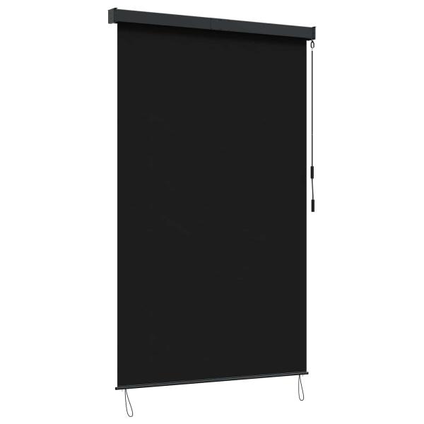 Rollo Schwarz 180 x 250 cm Stoff und Aluminium