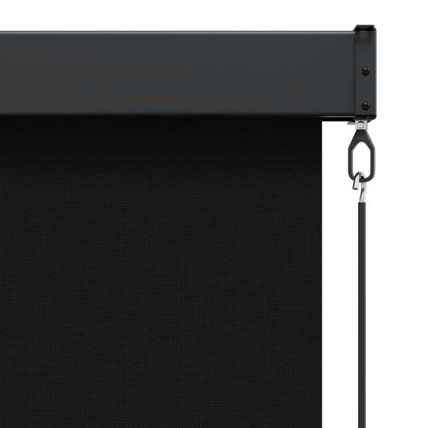 Rollo Schwarz 180 x 250 cm Stoff und Aluminium