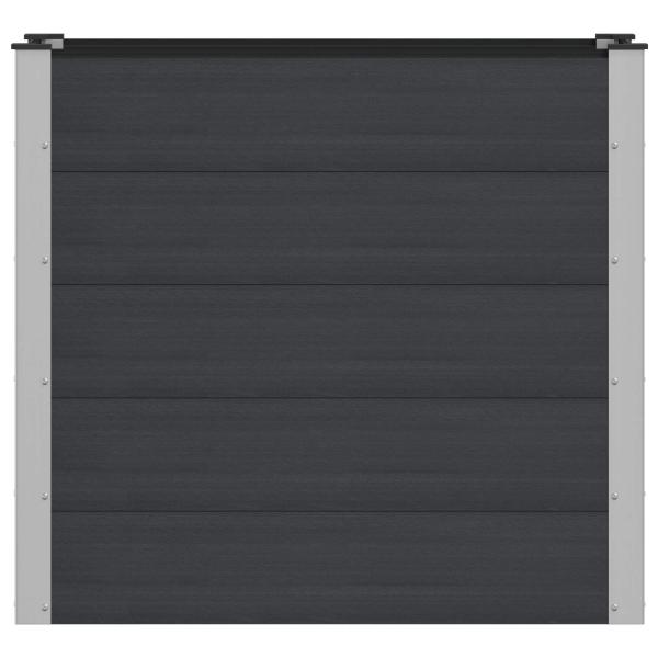 Hochbeet Schwarz 100 x 50 x 91 cm WPC und Aluminium