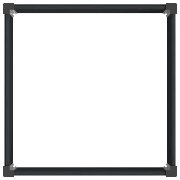 Hochbeet Schwarz 100 x 100 x 54 cm WPC und Aluminium