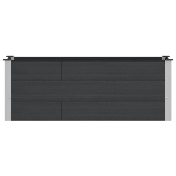 Hochbeet Schwarz 150 x 50 x 54 cm WPC und Aluminium