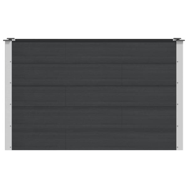 Hochbeet Schwarz 150 x 50 x 91 cm WPC und Aluminium