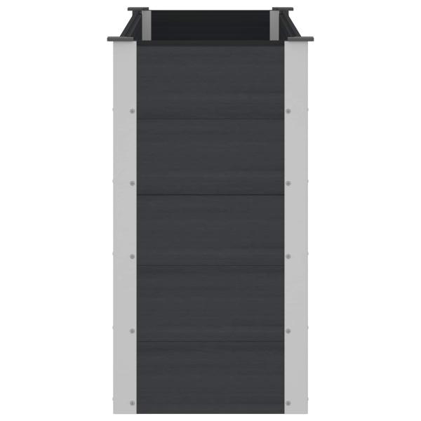 Hochbeet Schwarz 150 x 50 x 91 cm WPC und Aluminium