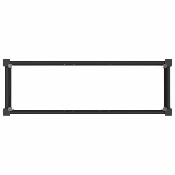 Hochbeet Schwarz 150 x 50 x 91 cm WPC und Aluminium