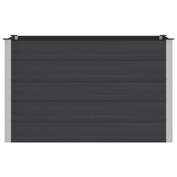 Hochbeet Schwarz 150 x 100 x 91 cm WPC und Aluminium