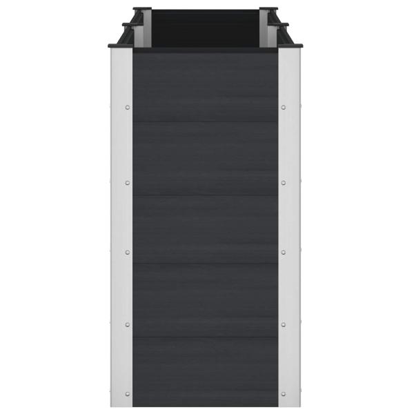 Hochbeet Schwarz 200 x 50 x 91 cm WPC und Aluminium