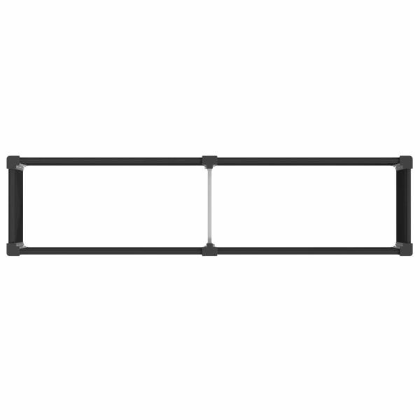 Hochbeet Schwarz 200 x 50 x 91 cm WPC und Aluminium