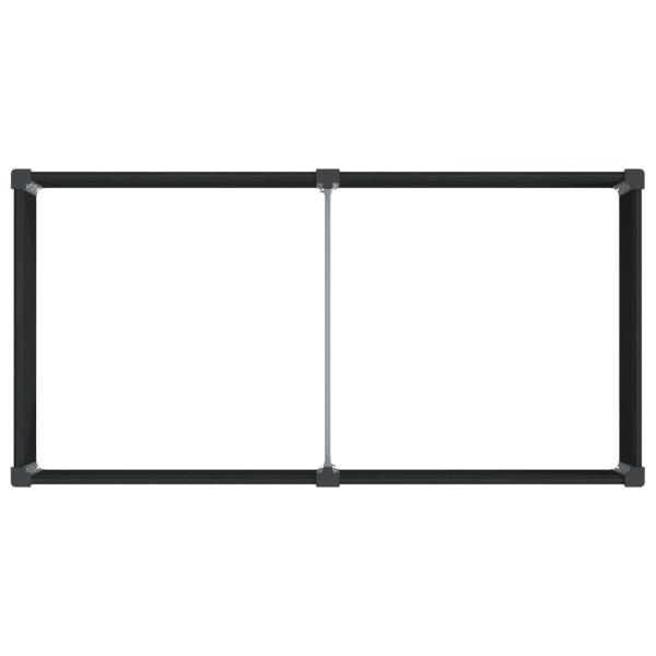 Hochbeet Schwarz 200 x 100 x 91 cm WPC und Aluminium