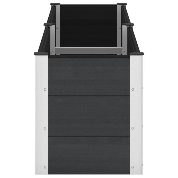 Hochbeet Schwarz 250 x 50 x 54 cm WPC und Aluminium
