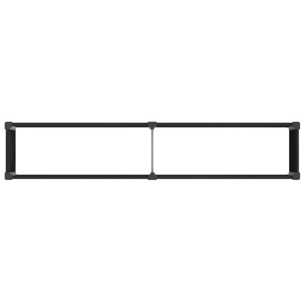 Hochbeet Schwarz 250 x 50 x 91 cm WPC und Aluminium