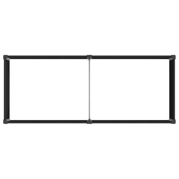Hochbeet Schwarz 250 x 100 x 54 cm WPC und Aluminium